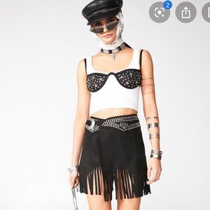 Dust frenzy studded skirt 🖤✨